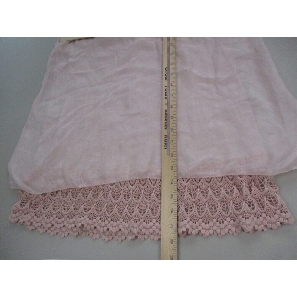 Elena Baldi Silk Top Women Small Crochet Lace Lagenlook Coquette Romantic Pastel - Picture 11 of 16